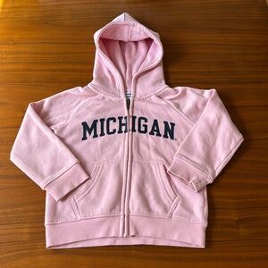Toddler Pink Michigan hoodie sweatshirt size 3T